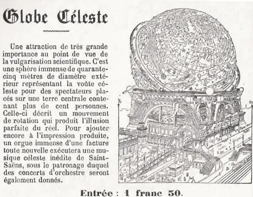 Le Globe Céleste de l'Exposition Universelle de 1900