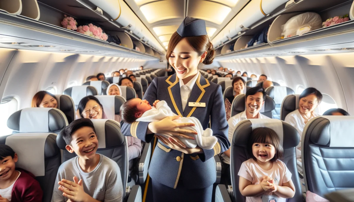 bébé, naissance, avion, nationalité
