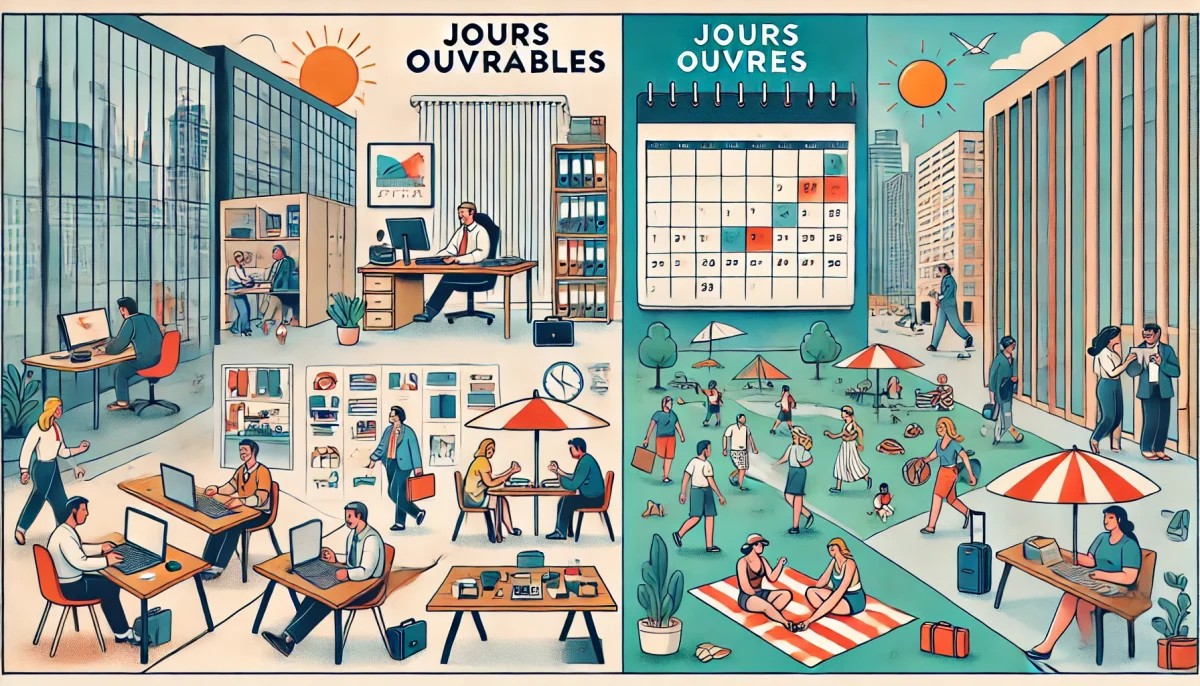 Quelle est la différence entre "jours ouvrables" et "jours ouvrés" ?