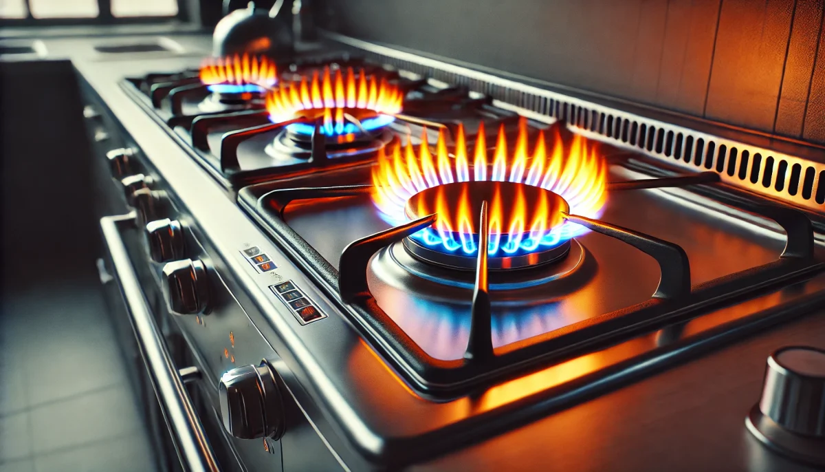 flamme bleue ou orange