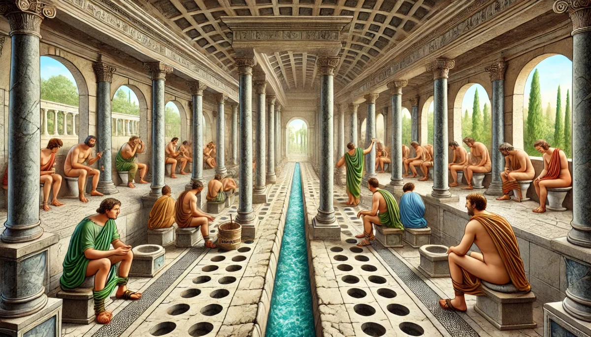 toilettes publiques Rome antique