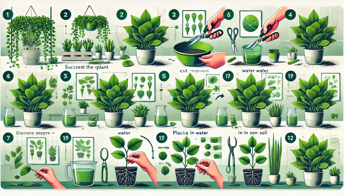 Bouture plante verte