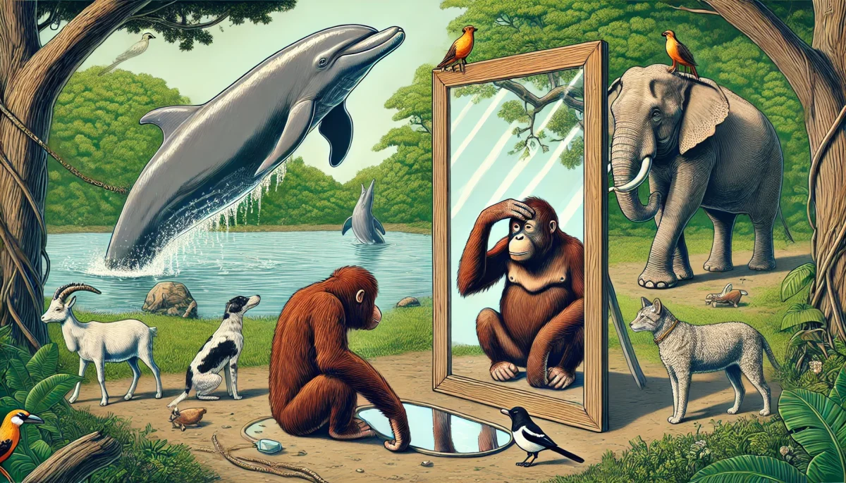 reconnaissance miroir animaux