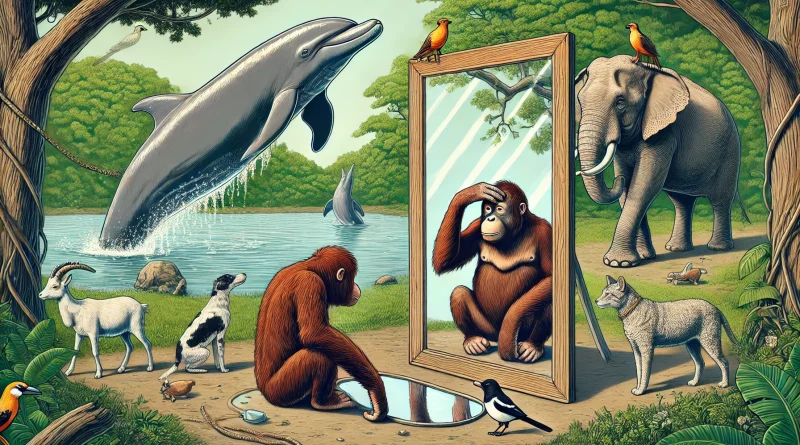 reconnaissance miroir animaux