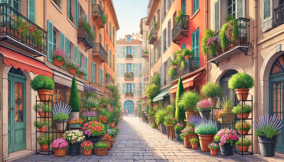 pots de fleurs, dealers, Vieux-Nice