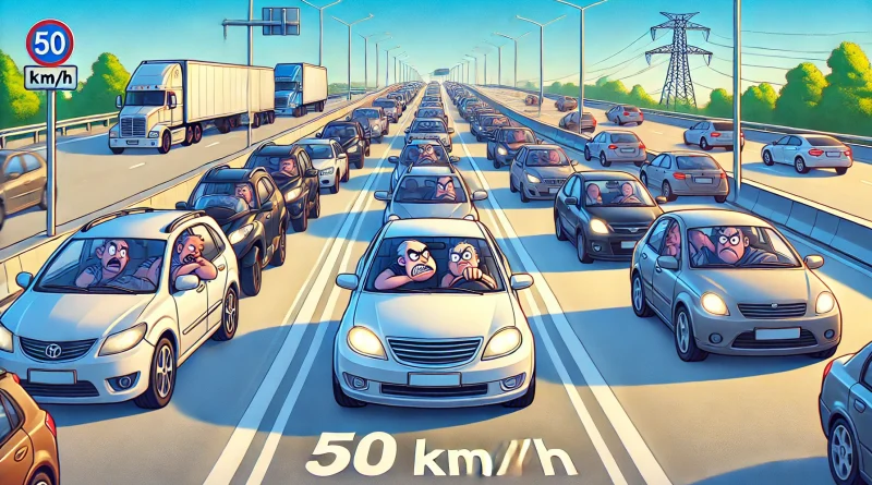 excès de lenteur, code de la route