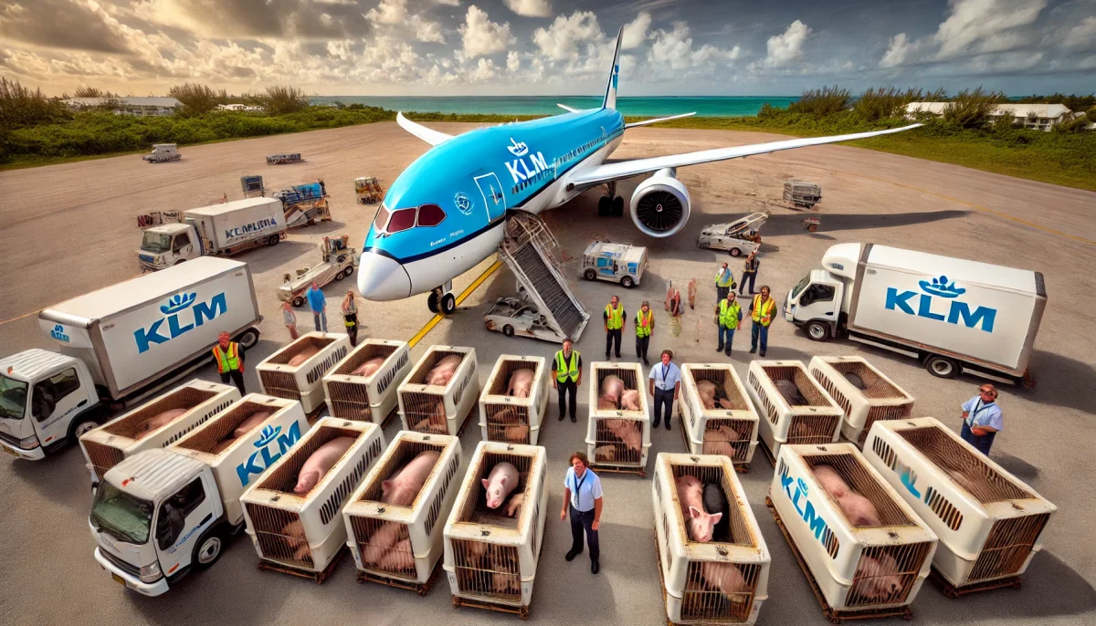 odeur des cochons avion