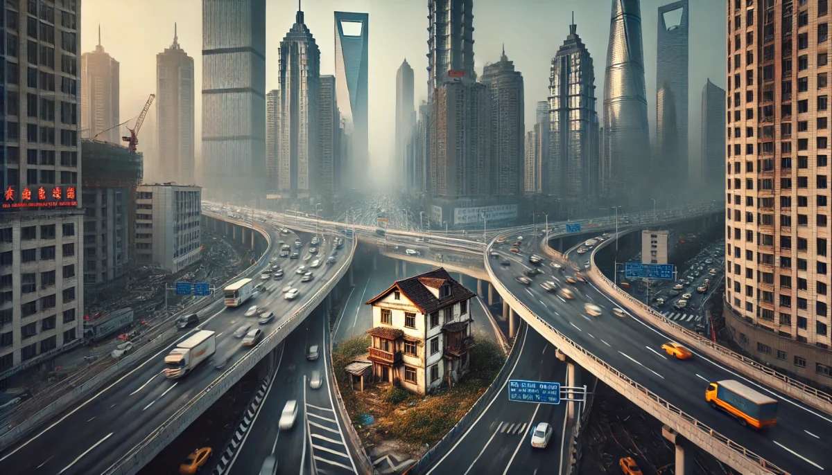 Expropriation, urbanisme forcé et refus de vente : découvrez comment un propriétaire chinois s’est retrouvé littéralement encerclé par une autoroute.