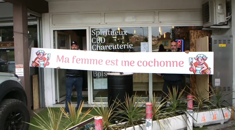 Découvrez l’histoire insolite de cette épicerie fine cannoise dont le nom provoque un conflit entre humour potache et règles municipales.