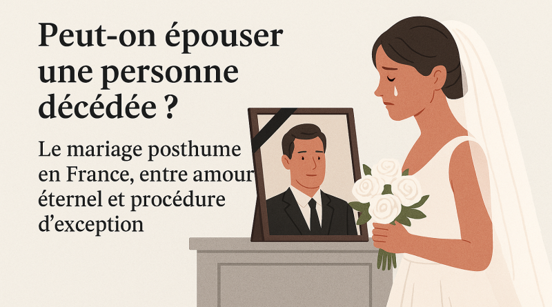 Union au-delà de la mort : le mariage posthume en France, une procédure exceptionnelle encadrée par la loi.