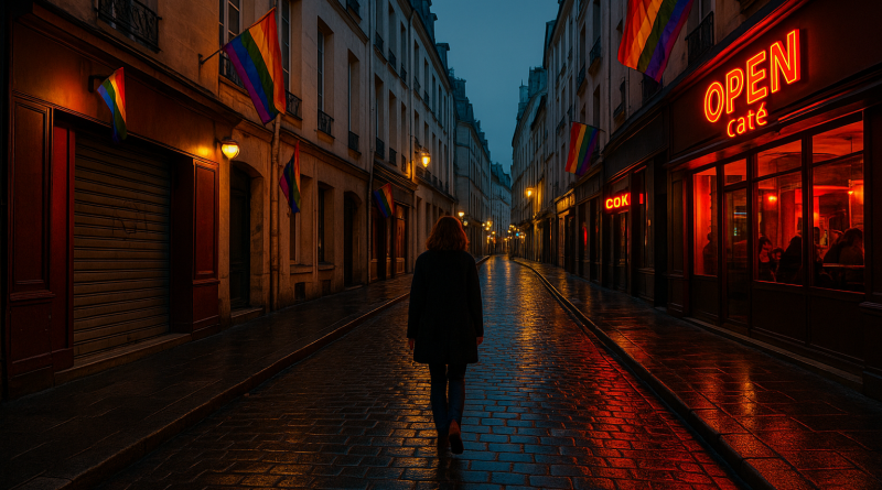 Enquête romancée sur la disparition d’un lieu mythique : le Marais LGBT+ de Paris, entre nostalgie, résistance et mutation.