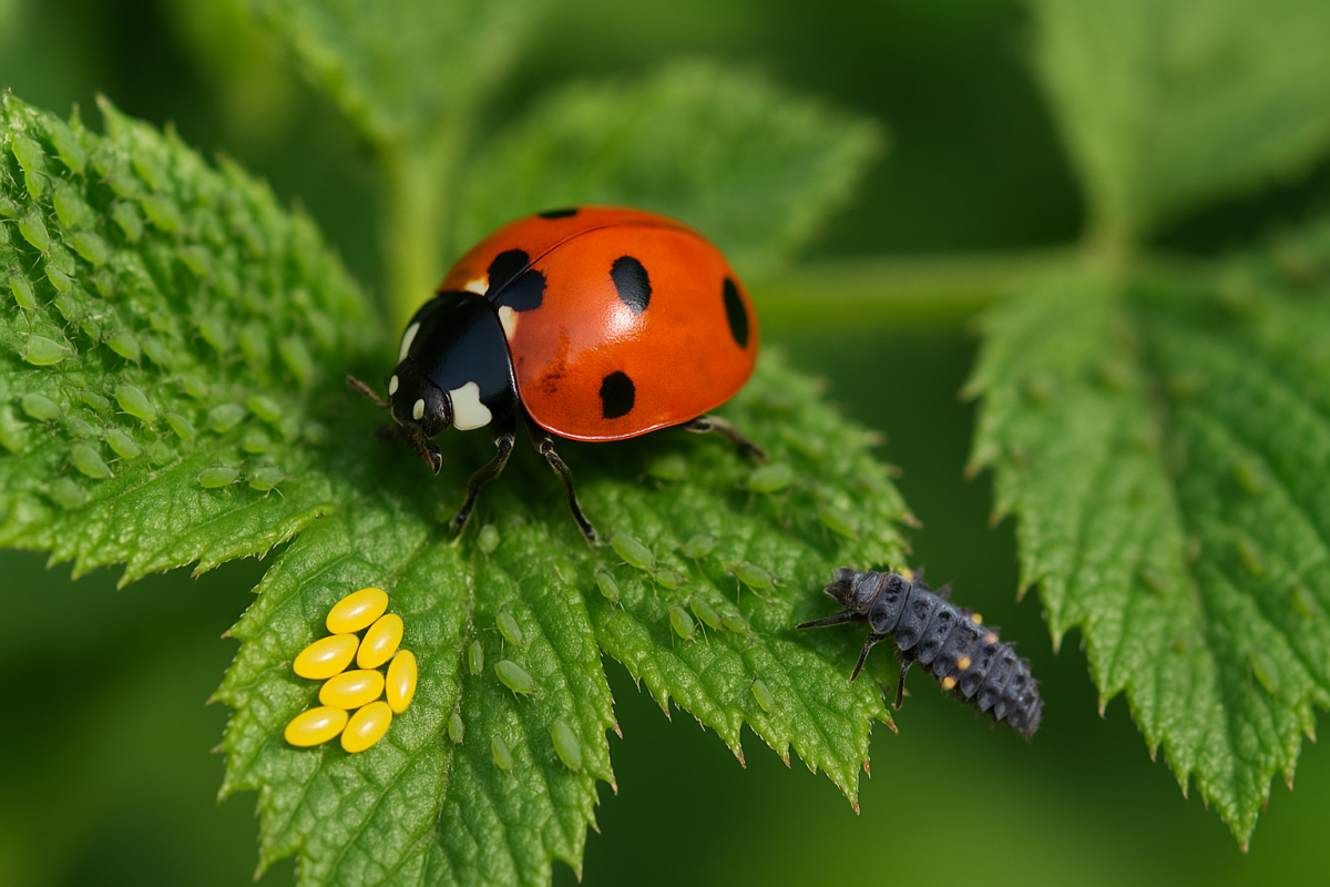 Larves de coccinelles : machines à dévorer les pucerons ! Découvrez pourquoi il ne faut jamais les détruire et comment favoriser leur développement.