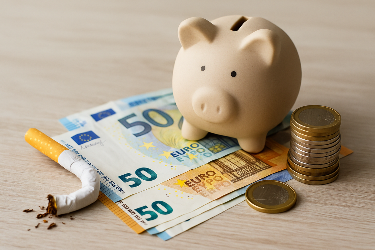 Arrêter de fumer n'est pas seulement bon pour la santé, c'est aussi bon pour le portefeuille. Estimations des économies annuelles.