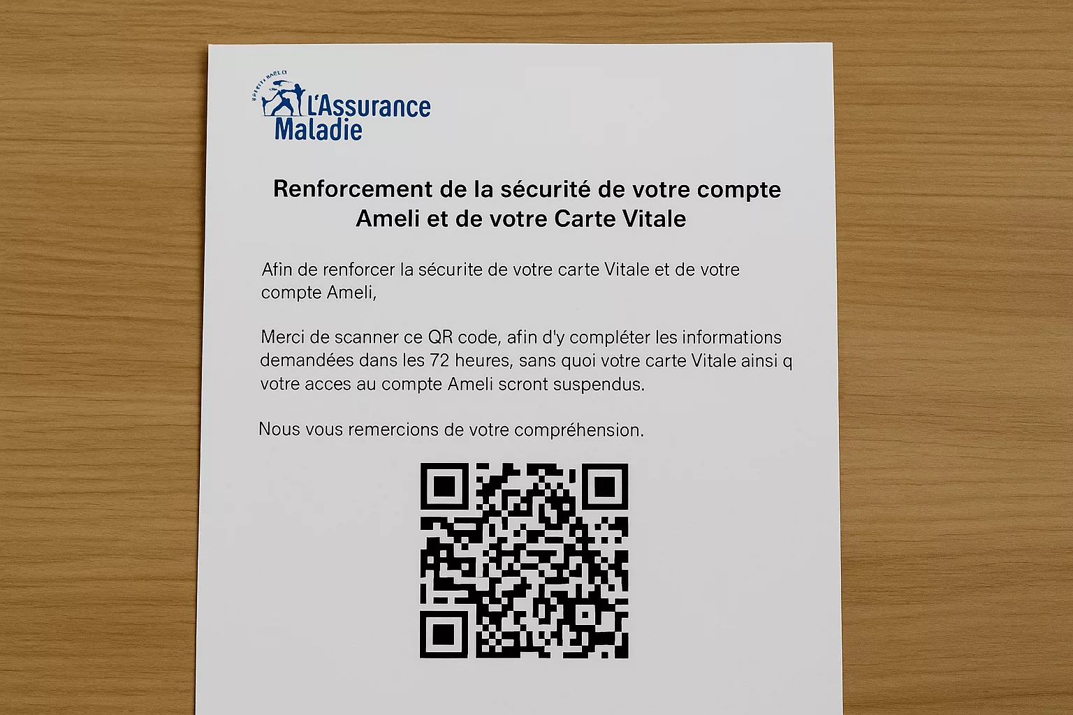 Urgence sous 72 h et QR code : les fraudeurs ciblent vos données carte Vitale. Ne tombez pas dans le piège, l’alerte complète est sur MyJournal.fr.