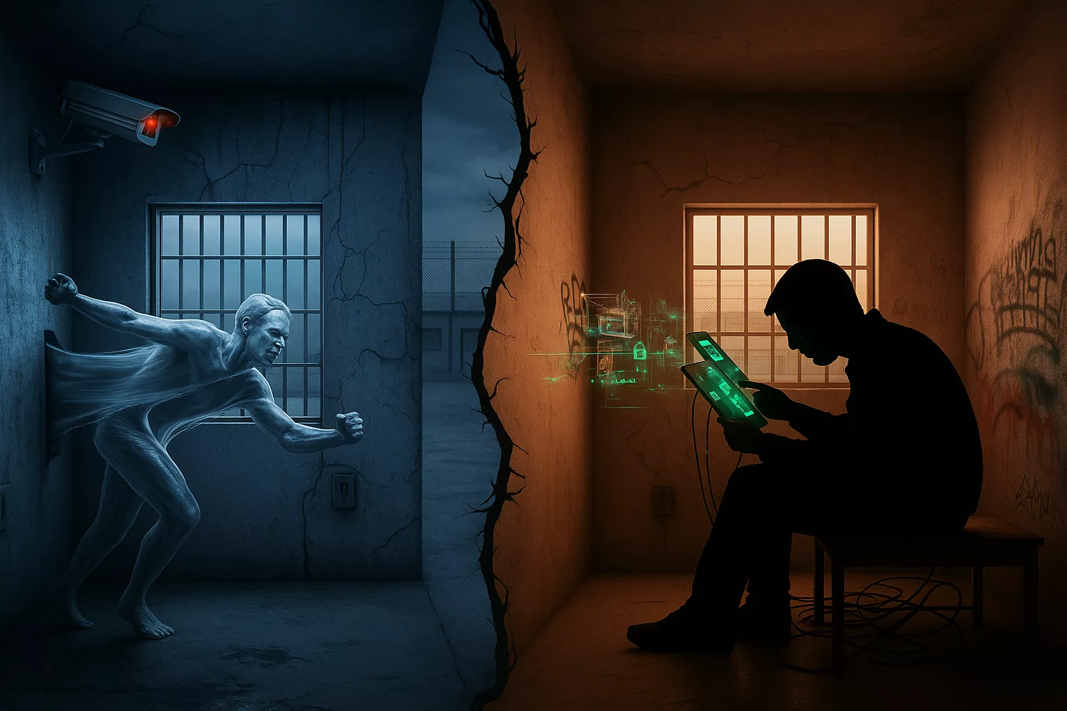 Les prisons françaises face à deux drames : pédophilie filmée en cellule et détenu évadé au gel.