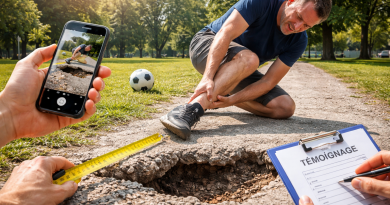 chute accident sur sol défectueux dans un espace public