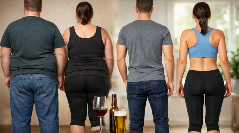 Silhouette d’une personne montrant une transformation physique visible après un changement de mode de vie sans alcool