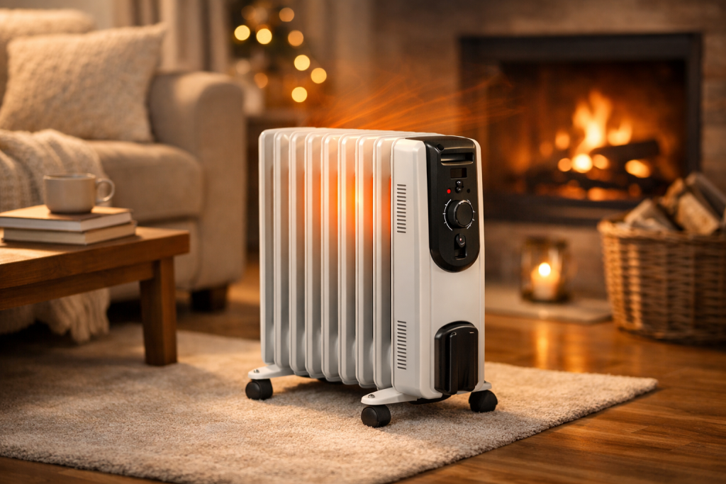 chauffage électrique portable dans une pièce intérieure