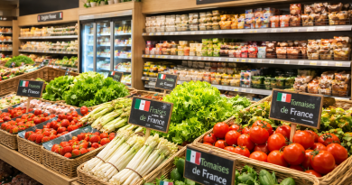 Rayon alimentaire mettant en avant des produits cultivés localement