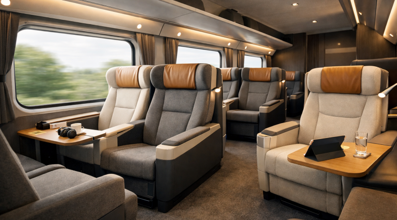 wagon de train moderne avec sièges confortables