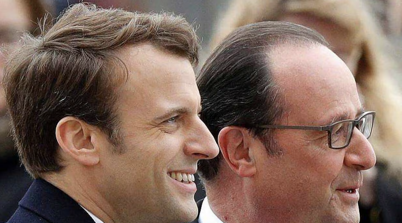 Deux responsables politiques français photographiés de profil côte à côte lors d’un événement officiel en extérieur, l’un souriant légèrement, l’autre portant des lunettes, avec un arrière-plan flou.