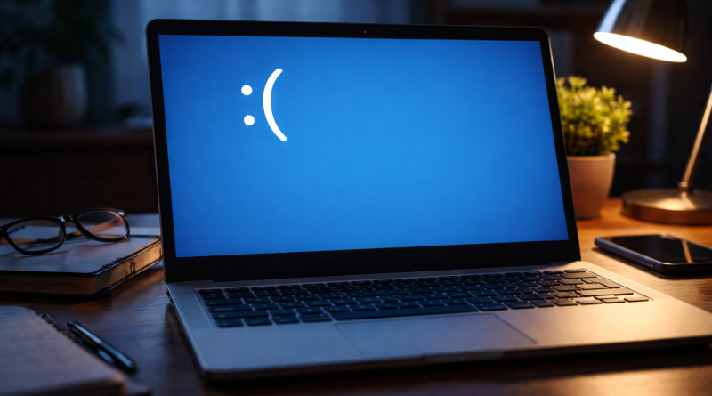 Ordinateur portable bloqué sur un écran bleu après une mise à jour système défectueuse