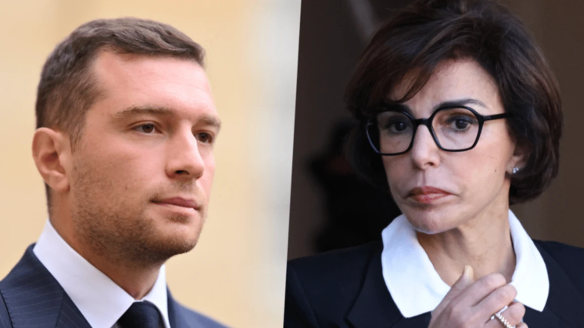deux responsables politiques français face à face lors d’une campagne électorale municipale avec une tension visible dans leurs expressions