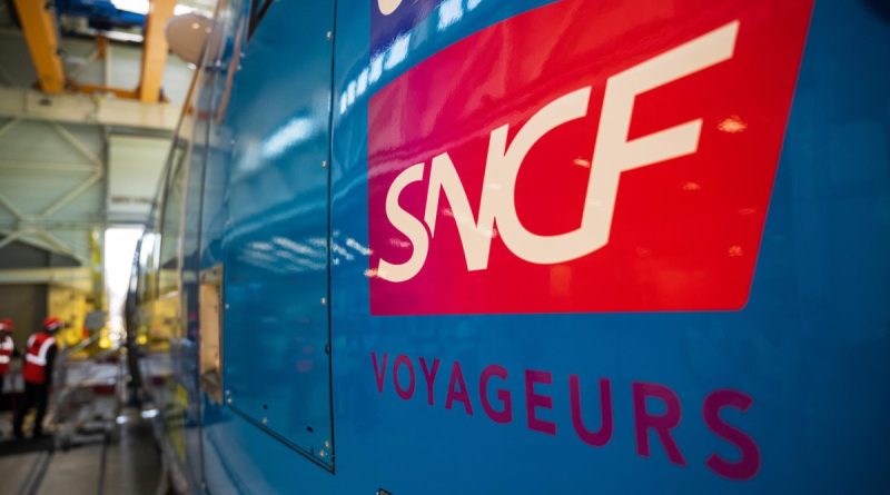 Gros plan sur le logo SNCF apposé sur un TGV en gare de Lyon à Paris. Cette image illustre la polémique née après la mort du chat Gina, tué sous un train après s'être échappé sur les voies, relançant le débat sur les procédures de la SNCF concernant les animaux domestiques.