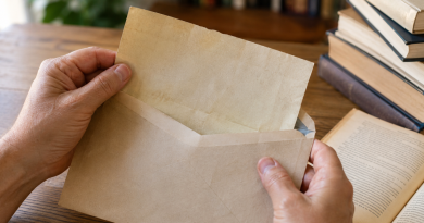 Ancienne lettre de bibliothèque datant de 1983 retrouvée 43 ans plus tard à Lorient dans le Morbihan