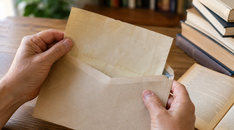 Ancienne lettre de bibliothèque datant de 1983 retrouvée 43 ans plus tard à Lorient dans le Morbihan