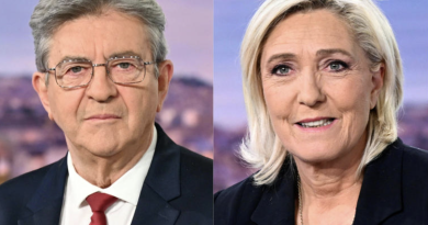 Marine Le Pen et Jean-Luc Mélenchon, alors qu’un sondage Ifop envisage un possible duel Le Pen-Mélenchon au second tour de la présidentielle 2027.