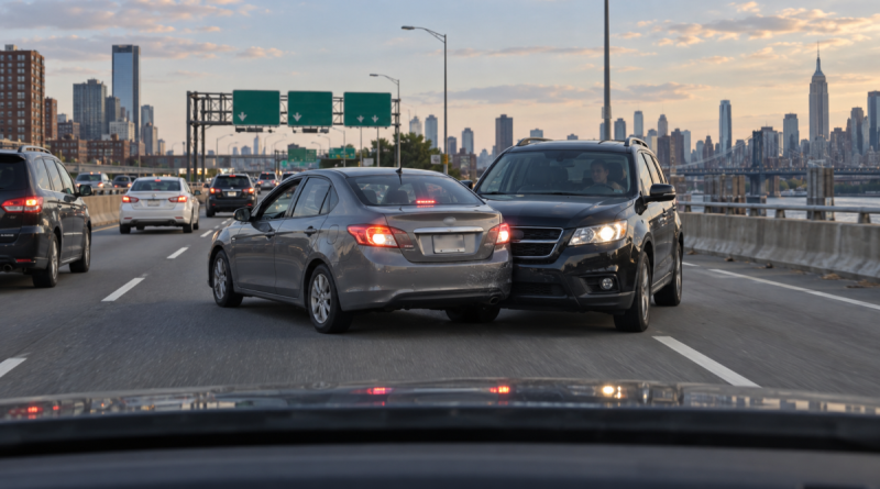 Accident provoqué à New York filmé par une dashcam lors d’une fraude à l’assurance