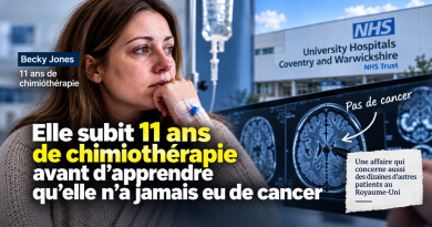 Illustration de l’affaire Becky Jones, Britannique ayant suivi onze années de chimiothérapie avant qu’une expertise médicale conclue qu’elle n’avait jamais eu le cancer du cerveau diagnostiqué.