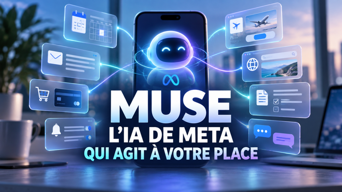 Muse, l’intelligence artificielle de Meta capable d’agir à la place de l’utilisateur pour effectuer des tâches sur Internet.