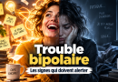 Trouble bipolaire : illustration montrant le contraste entre une phase d’énergie intense et une phase de fatigue et de dépression.