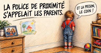 Illustration d'un petit garçon puni au coin, debout face au mur de sa chambre, représentant une ancienne méthode d'éducation utilisée par les parents pour apprendre aux enfants à réfléchir à leurs bêtises, à respecter les règles et à comprendre les conséquences de leur comportement.