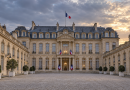Illustration du palais de l’Élysée à Paris pour un article sur les conséquences d’une éventuelle victoire du Rassemblement national en 2027.
